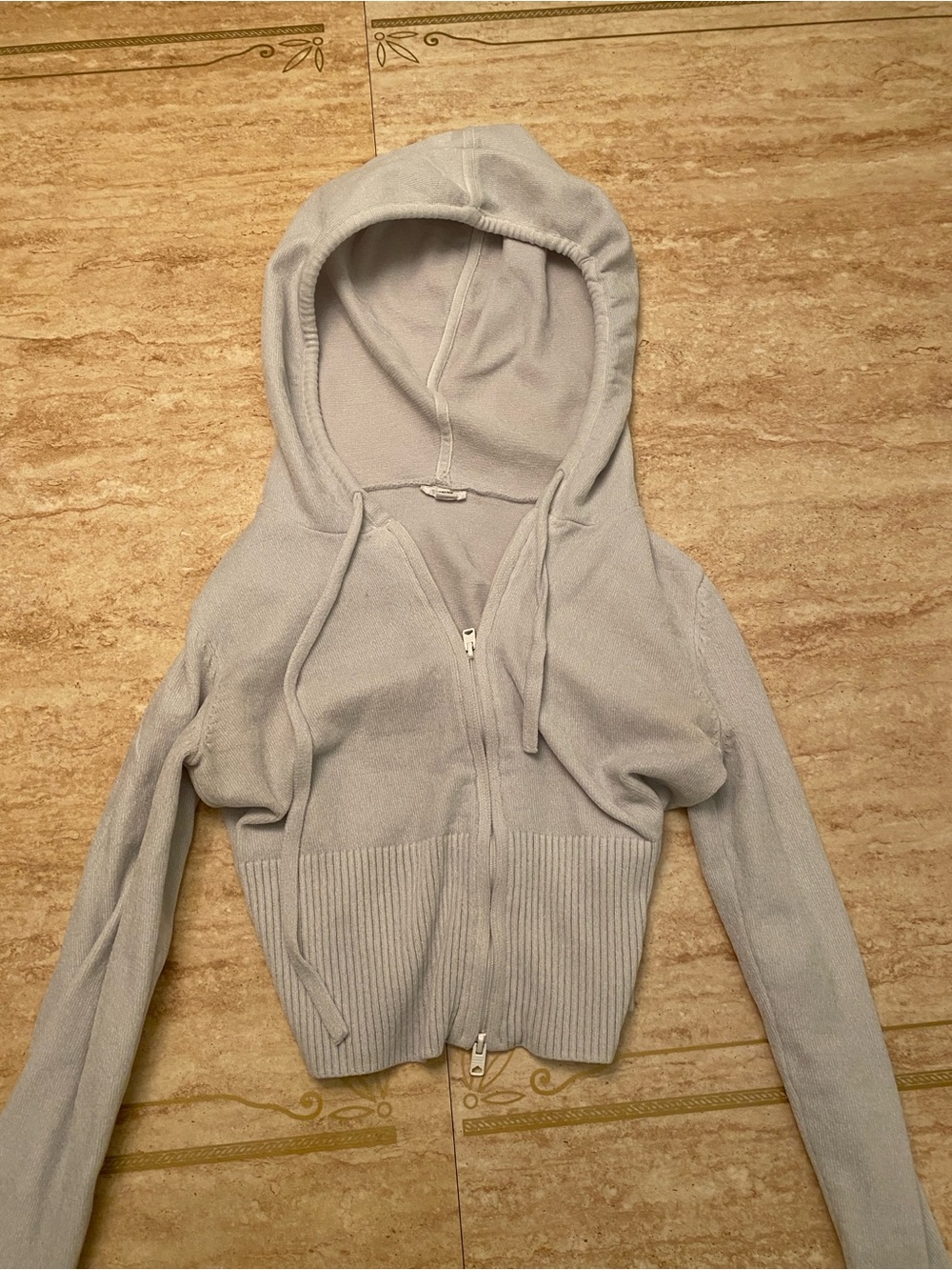 Garage Light Gray Hooded Zip Cardigan